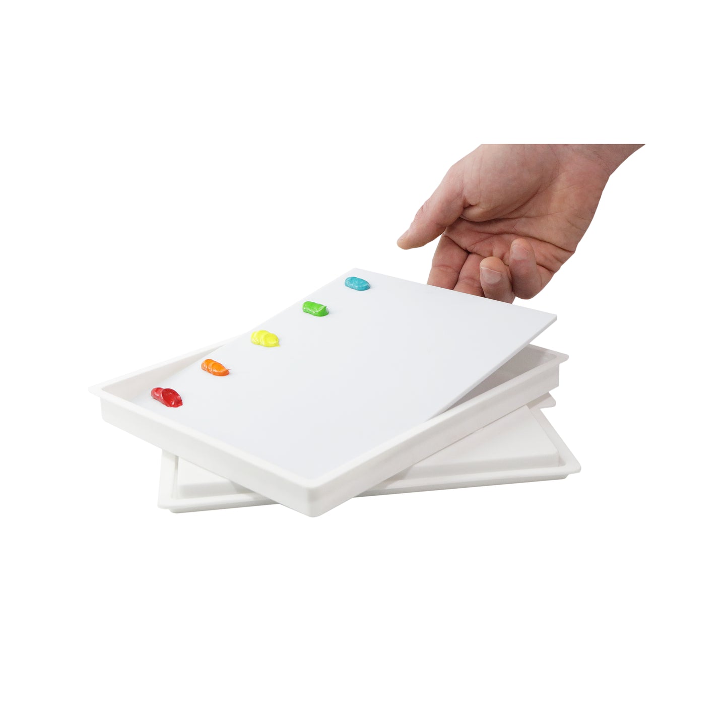 New Wave Art Palette, Easy Lift Peelable Plastic Palette, White