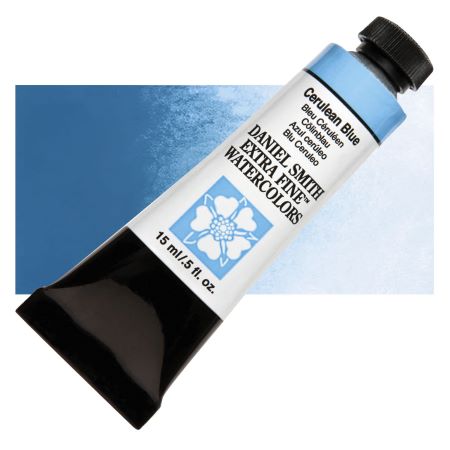 Daniel Smith Extra Fine Watercolor - Cerulean Blue, 15 ml Tube