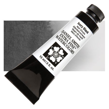 Daniel Smith Extra Fine Watercolor - Ivory Black, 15 ml Tube