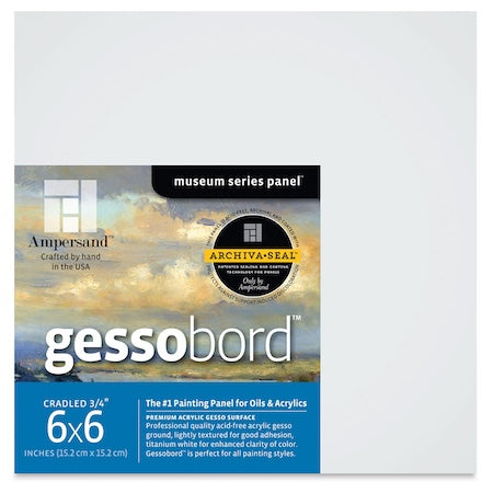 Ampersand Art Gessobord Museum Series Wood Panel Set, Archival, Eco-Friendly, Made in the USA