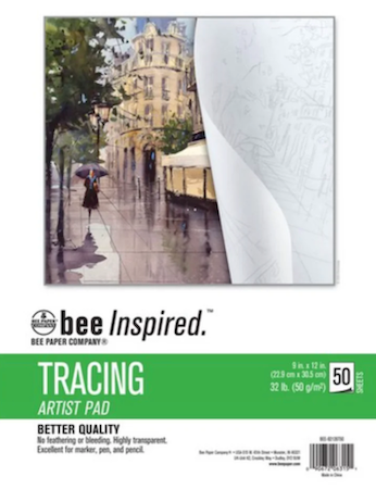 Bee Inspired Tracing Pad 9" x 12", 40 Sheets