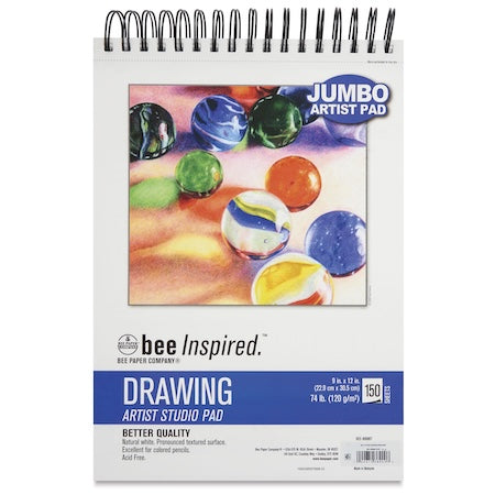 Bee Inspired Draw Jumbo Pad 9" x 12", 150 Sheets