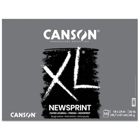Canson XL Newsprint Paper Pad, 50 Sheets, 18 in x 24 in
