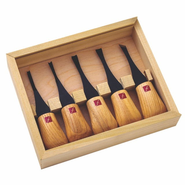 Flexcut Tool Wood Carving Palm Tool Beginners Set, 5-Pieces