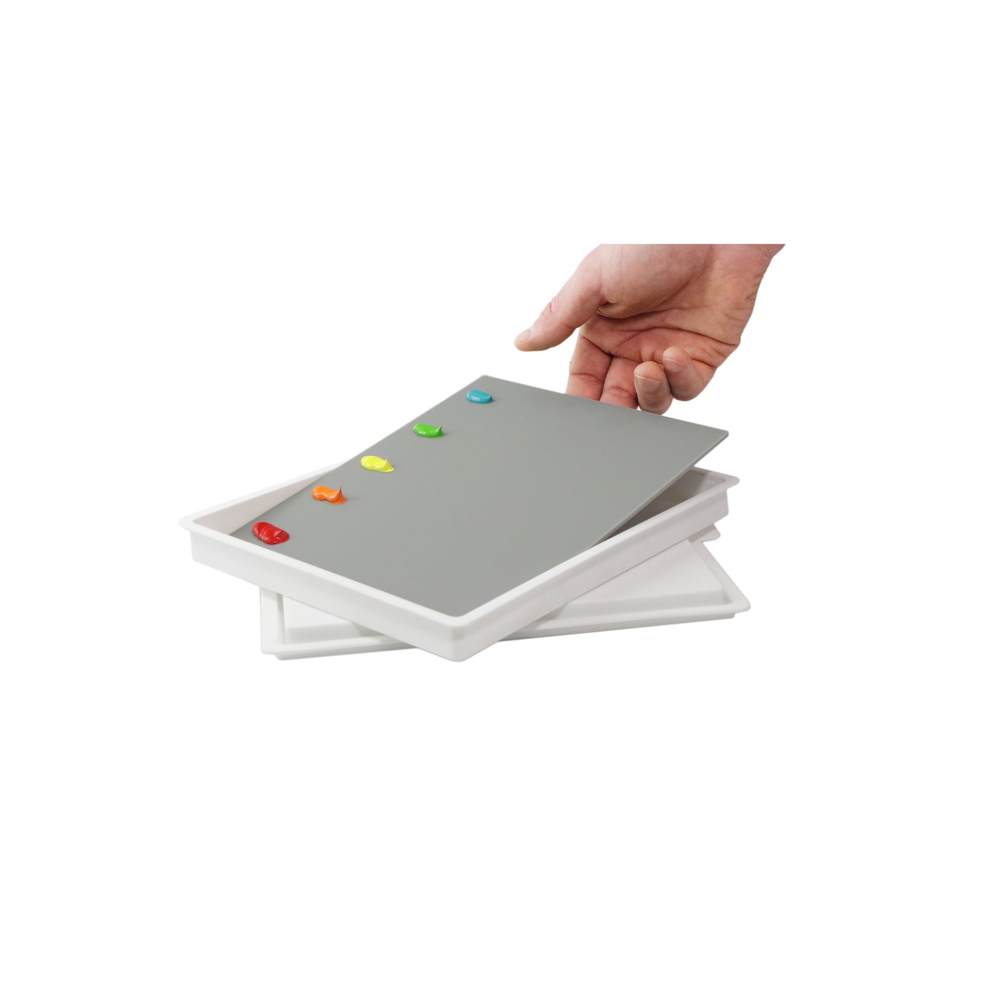 New Wave Art Palette, Easy View Grey Acrylic Palette