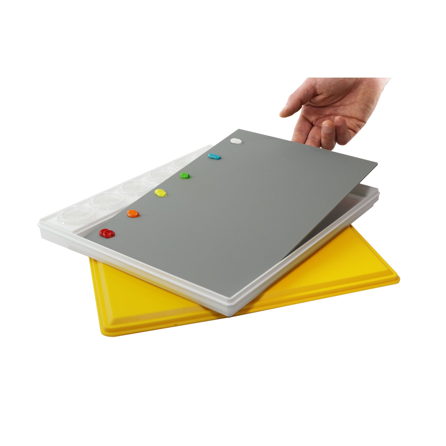 New Wave Art Palette, Easy View Grey Acrylic Palette