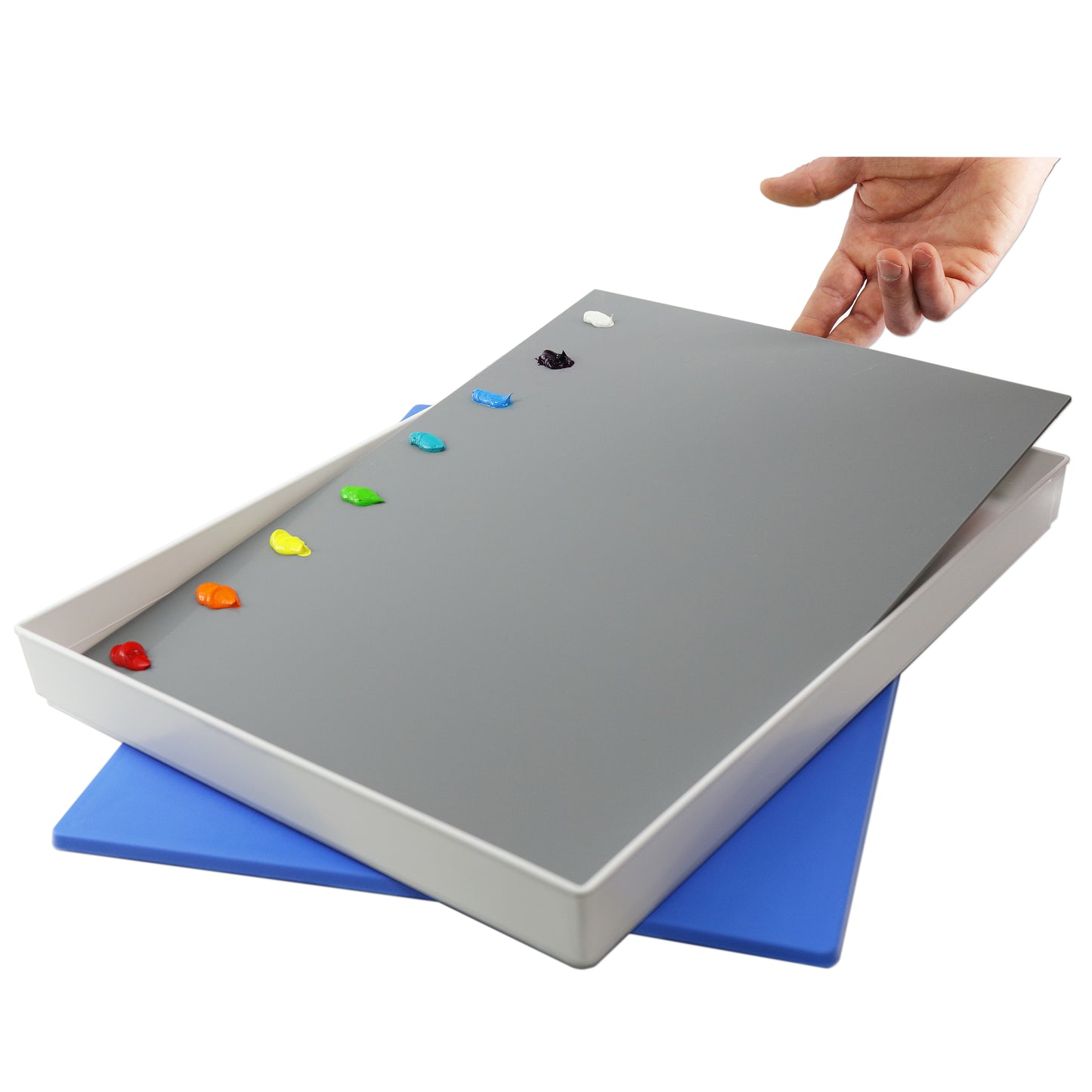 New Wave Art Palette, Easy View Grey Acrylic Palette