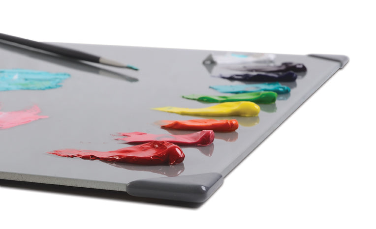 New Wave Art Palette, POSH Glass Palettes, Grey Table Top
