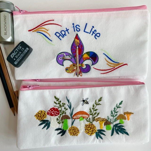 Artist’s Embroidered Pencil Bags – Exclusive to Huntsville Art Supplies