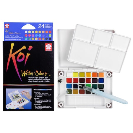 Sakura Koi Watercolor Pocket Field Sketch Box Set, 24-Colors