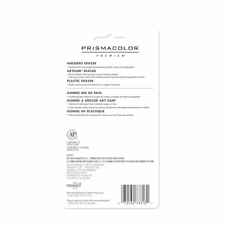 Design Prismacolor Eraser Multi-Pack, 3/Pkg