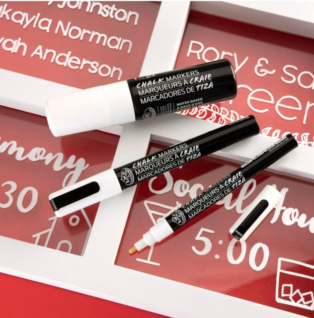 Royal Acrylic Markers White Chalke Markers 3 piece Variety Pack