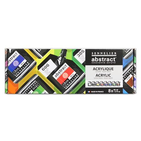 Sennelier Abstract Acrylic Set, 8-Color Introductory Set, 40ml