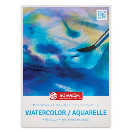 Talens Art Creation Watercolor Paper Pads 15 Sheets, 90LB - Cold Press