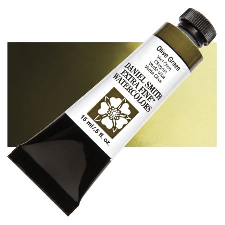 Daniel Smith Extra Fine Watercolor - Olive Green, 15 ml Tube