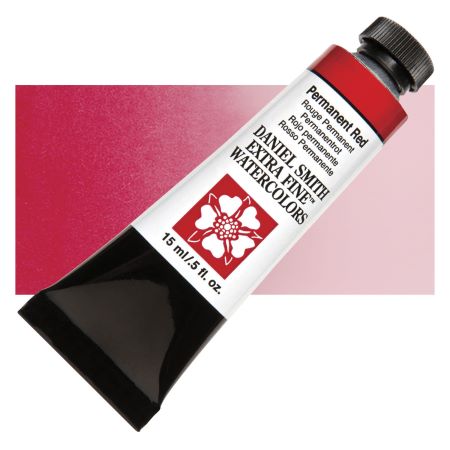 Daniel Smith Extra Fine Watercolor - Permanent Red, 15 ml Tube