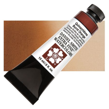 Daniel Smith Extra Fine Watercolor - Quinacridone Burnt Orange, 15 ml Tube