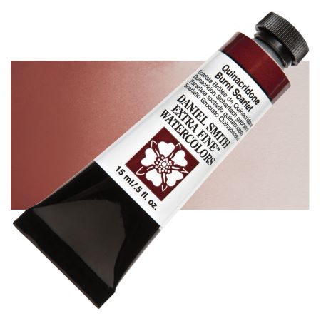 daniel smith extra fine watercolors quinacridone burnt scarlet
