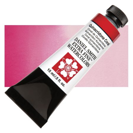 Daniel Smith Extra Fine Watercolor - Quinacridone Coral, 15 ml Tube