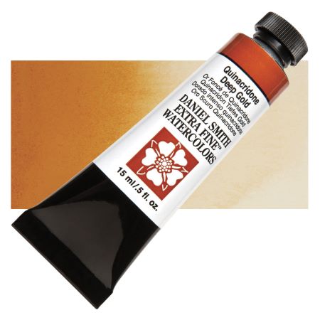 Daniel Smith Extra Fine Watercolor - Quinacridone Deep Gold, 15 ml Tube