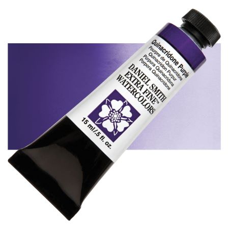 Daniel Smith Extra Fine Watercolor - Quinacridone Purple, 15 ml Tube