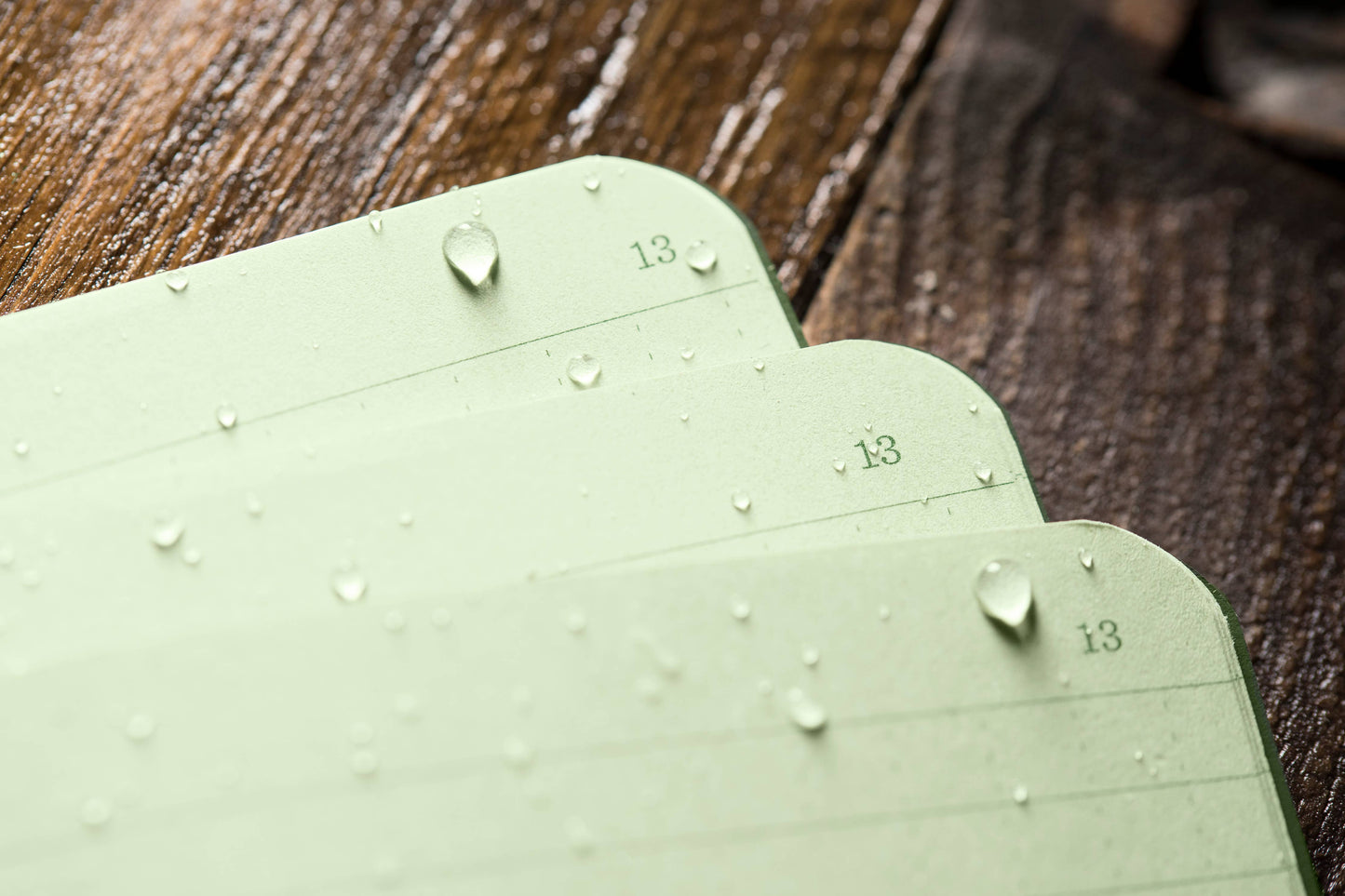 Rite in the Rain Notebook, 3.25" x 4.625" Green Cover 3 PK