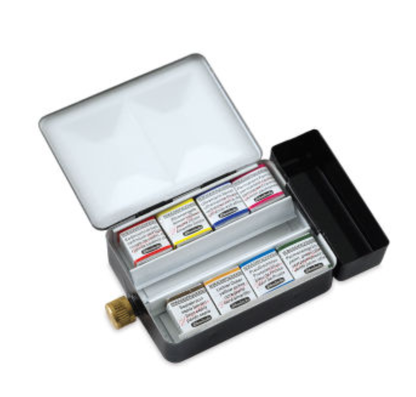 Artist Bijou watercolor paint palette box with flask, Fome