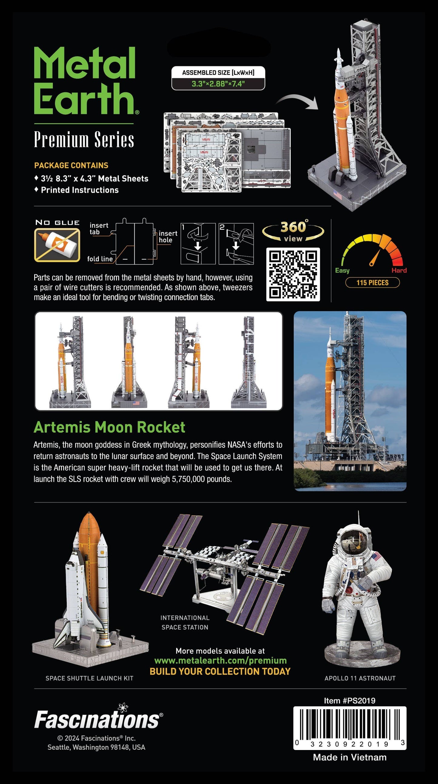 Artemis Moon Rocket - Premium Series Metal Earth