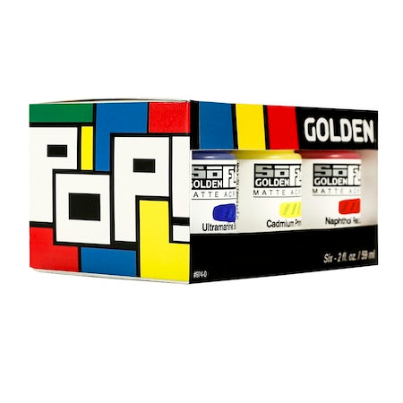 Golden SoFlat Matte Acrylic Set, Pop, 6-Colors