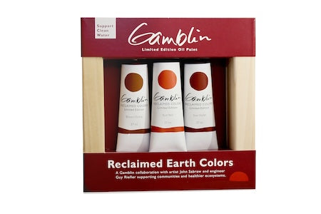 Gamblin Reclaimed Earth Colors Limited Edition Oil Color Set, 3-Colors