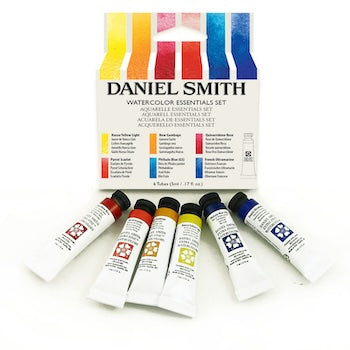 daniel smith watercolors sitting infront of a box