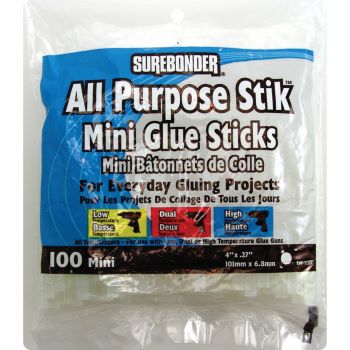 FPC Corporation All Temperature Glue Sticks, Mini Diameter, 4", 100/Pkg.