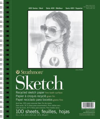 Strathmore Recycled Paper Pad, 400 Series, 100 Sheets, 9" x 12"