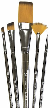 Royal Brush Zen Brush Set, Series 73, Short Handle, 5-Brushes, All Media Set A