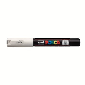 POSCA Paint Marker, PC-1M Extra Fine, White