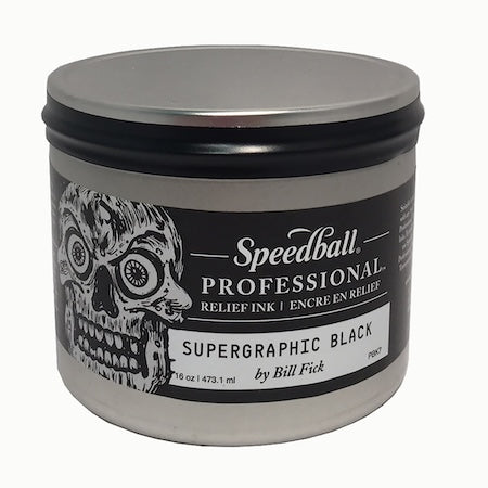 Professional Relief Inks, 8 oz., Supergraphic Black