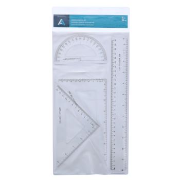 Art Alternatives Geometry Set, 12" Ruler, 4 pieces