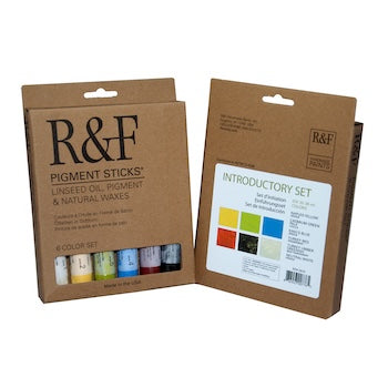 R&F Handmade Paints Pigment Stick Set, 6-Colors, Introductory