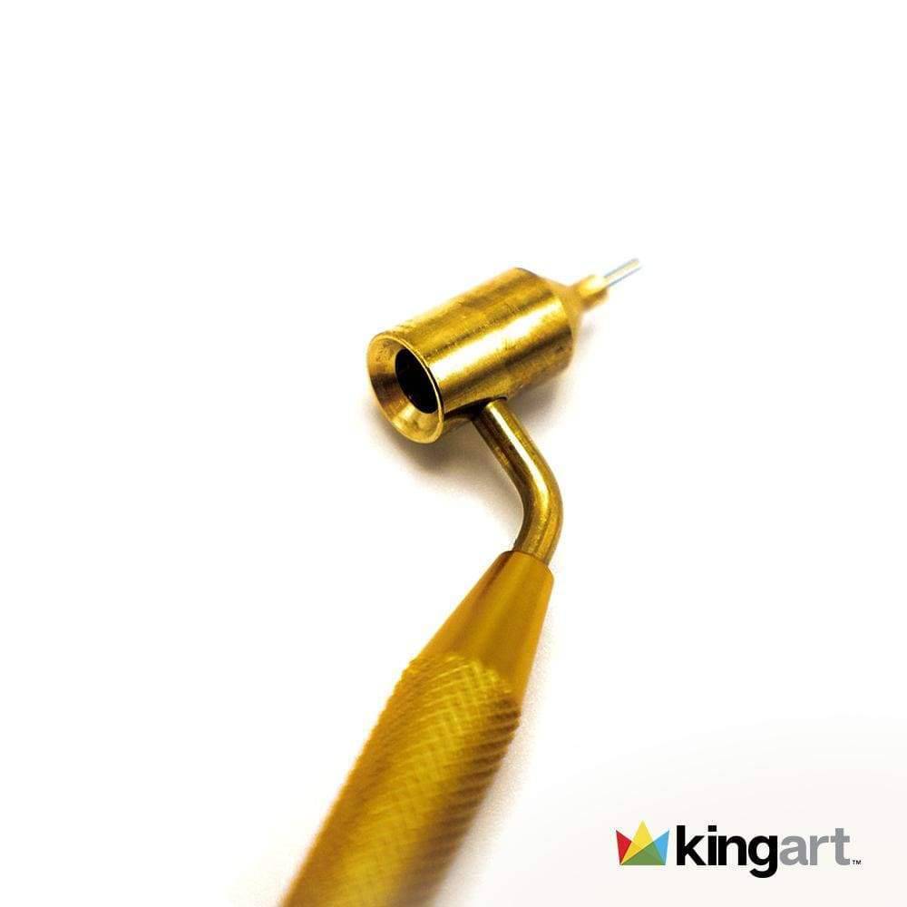 Gold-colored tool with a white background, featuring the 'kingart' brand logo.