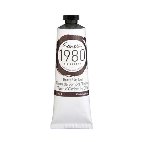 Gamblin 1980 Oil Color 37 milliliter burnt umber