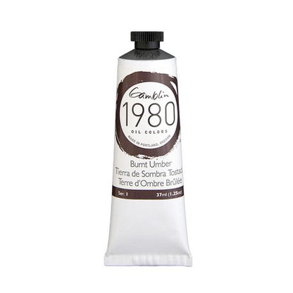 Gamblin 1980 Oil Color 37 milliliter burnt umber