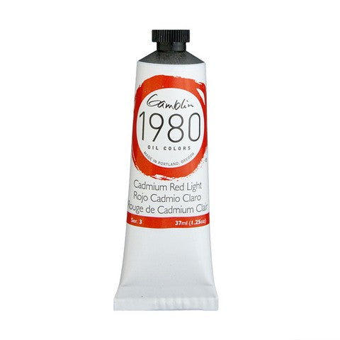 Gamblin 1980 Oil Color 37 milliliter cadmium red light
