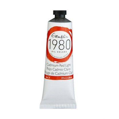 Gamblin 1980 Oil Color 37 milliliter cadmium red light