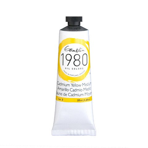 Gamblin 1980 Oil Color 37 milliliter cadmium yellow medium