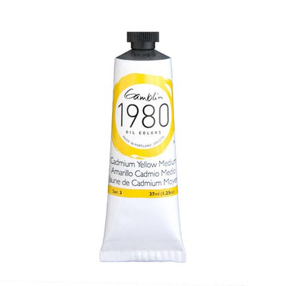 Gamblin 1980 Oil Color 37 milliliter cadmium yellow medium