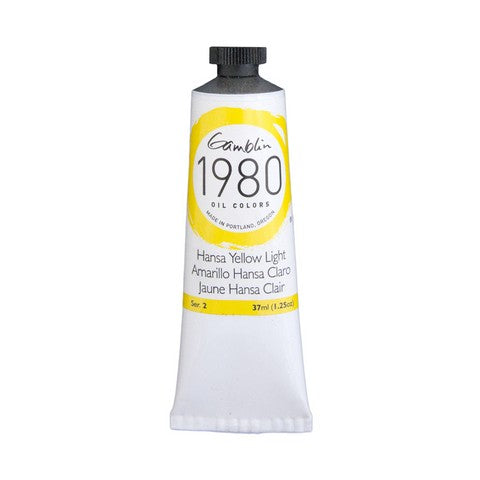 Gamblin 1980 Oil Color 37 milliliter hansa yellow light