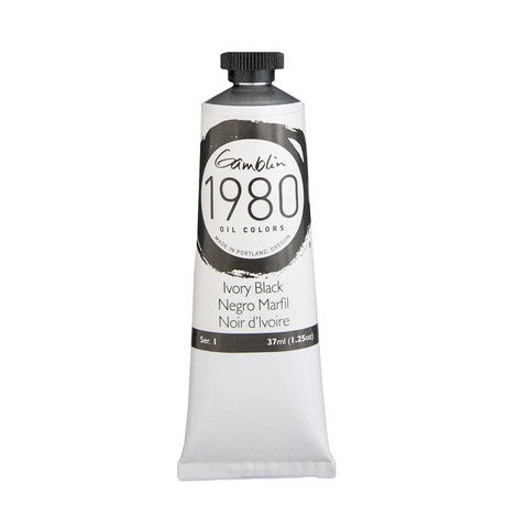Gamblin 1980 Oil Color 37 milliliter ivory black