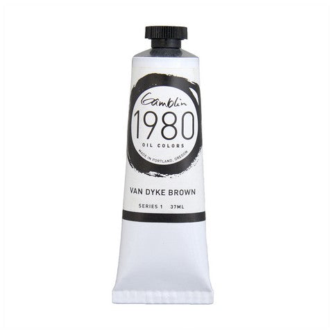Gamblin 1980 Oil Color 37 milliliter van dyke brown