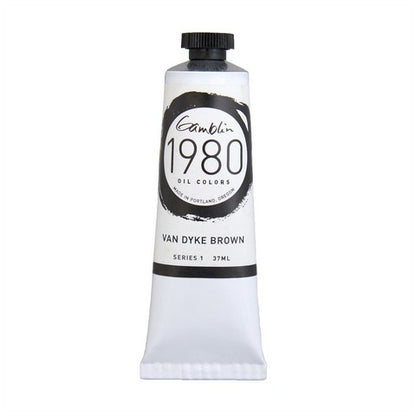 Gamblin 1980 Oil Color 37 milliliter van dyke brown