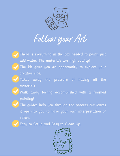 Watercolor Painting Butterfly and Roses DIY Craft Kit